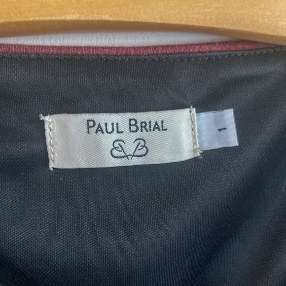 PAUL BRIAL Navy and burgundy dress - Picture 3 of 6